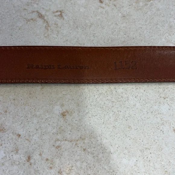 Vintage Ralph Lauren Women Genuine Lizard Brown Belt Sz 36 Made in Italy - Picture 8 of 10